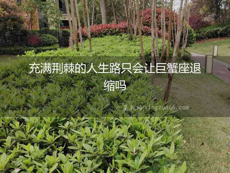 充滿荊棘的人生路只會讓巨蟹座退縮嗎