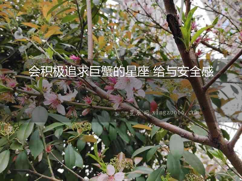 會積極追求巨蟹的星座 給與安全感