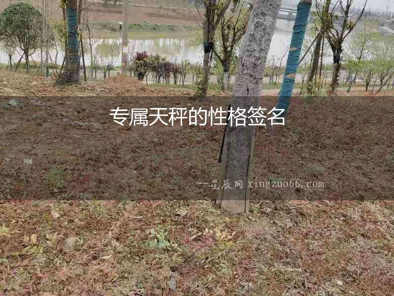 專屬天秤的性格簽名