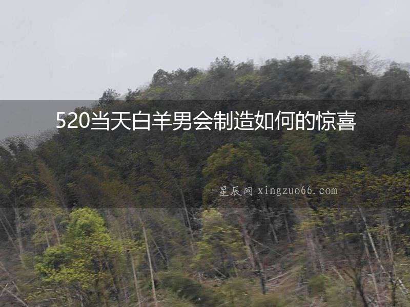 520當天白羊男會制造如何的驚喜