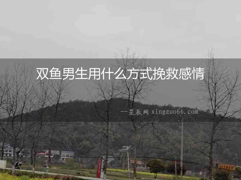 雙魚男生用什么方式挽救感情