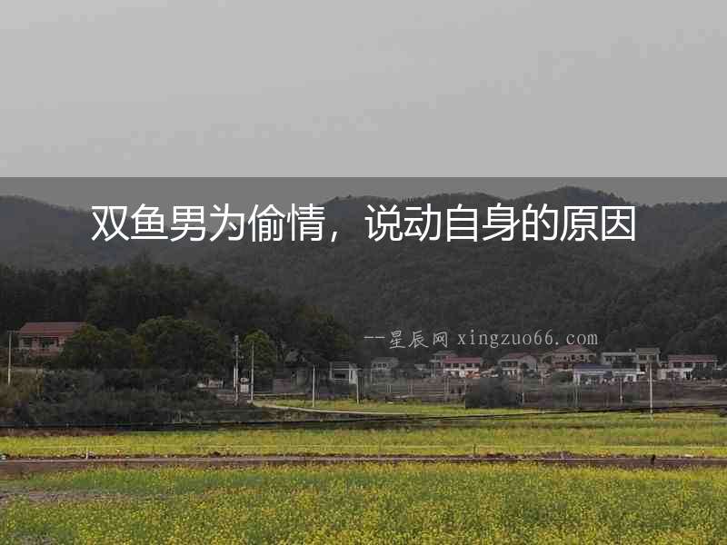 雙魚男為偷情，說動自身的原因