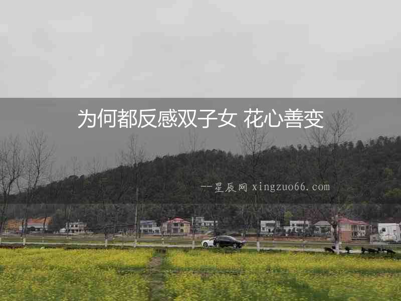 為何都反感雙子女 花心善變