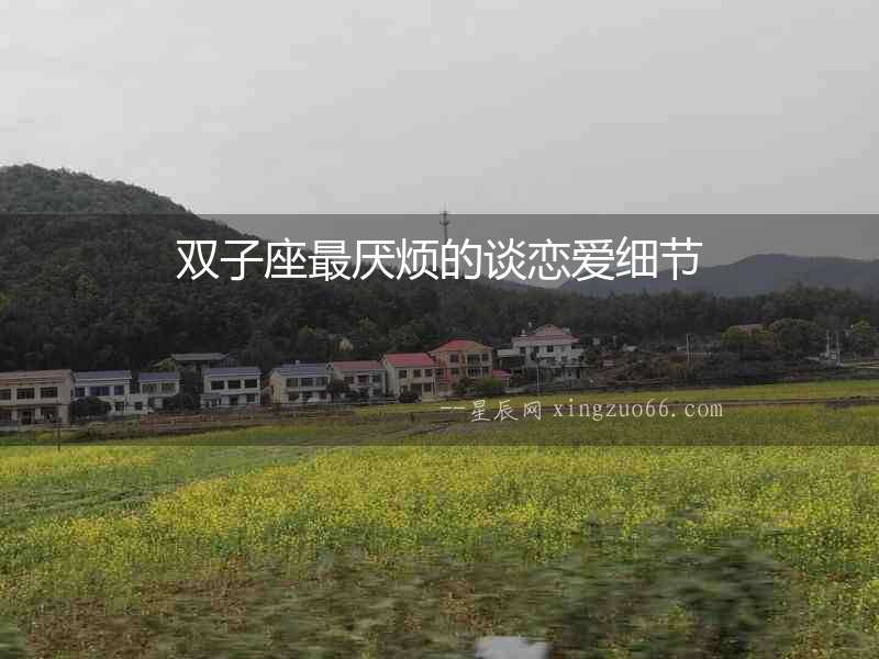 雙子座最厭煩的談戀愛(ài)細(xì)節(jié)