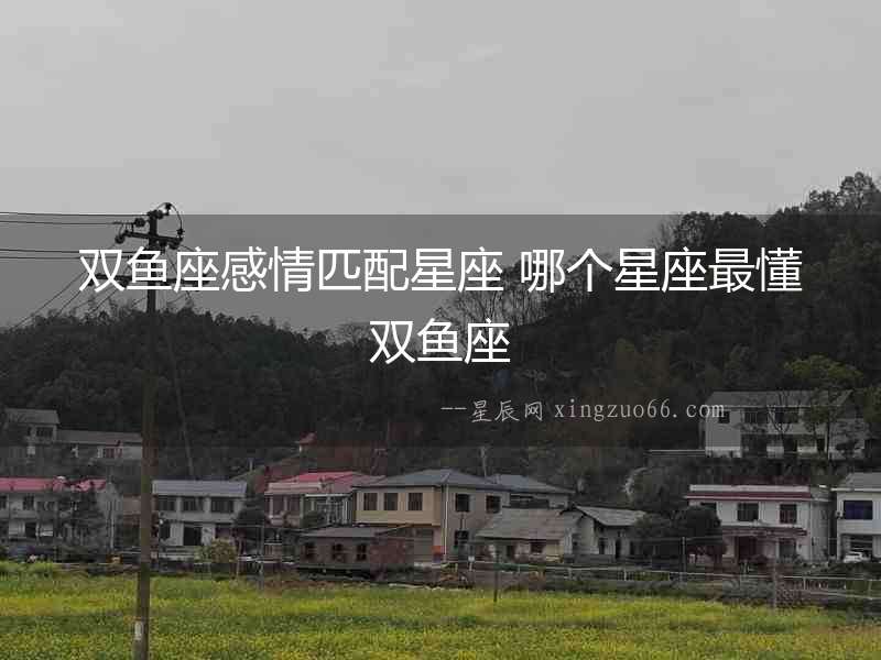 雙魚座感情匹配星座 哪個星座最懂雙魚座