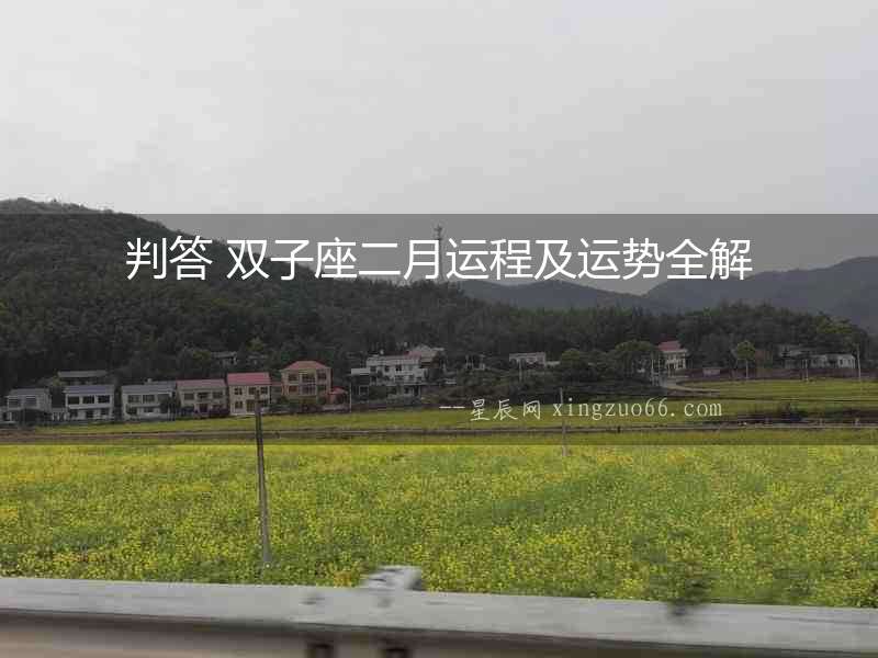 判答 雙子座二月運程及運勢全解