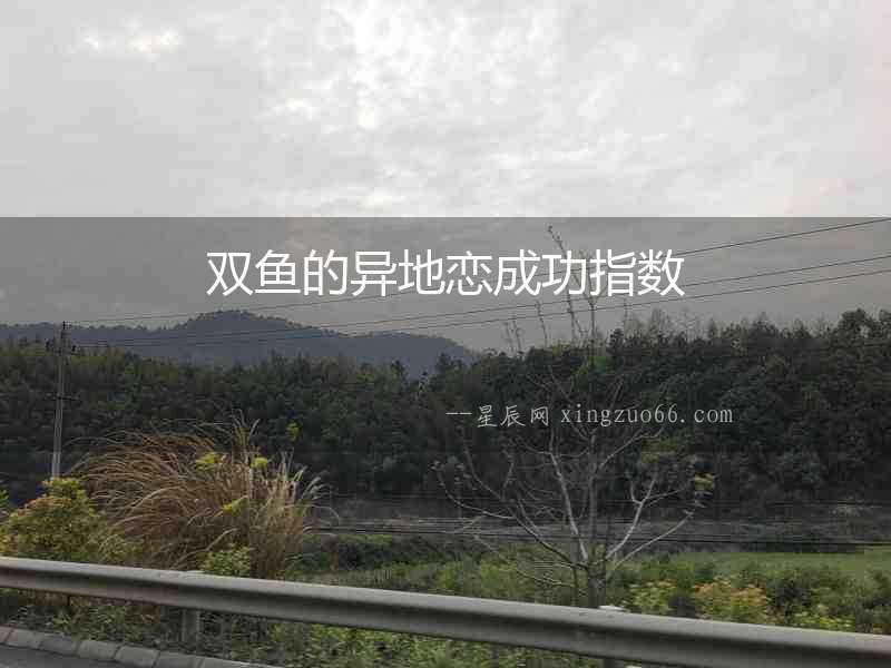 雙魚的異地戀成功指數