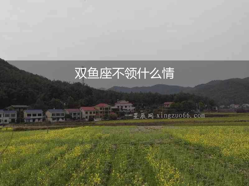 雙魚座不領什么情