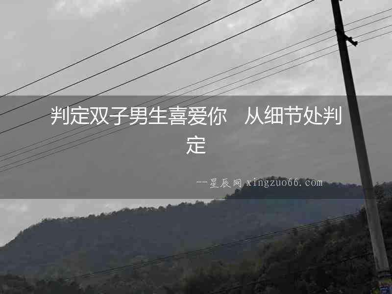 判定雙子男生喜愛你   從細節處判定