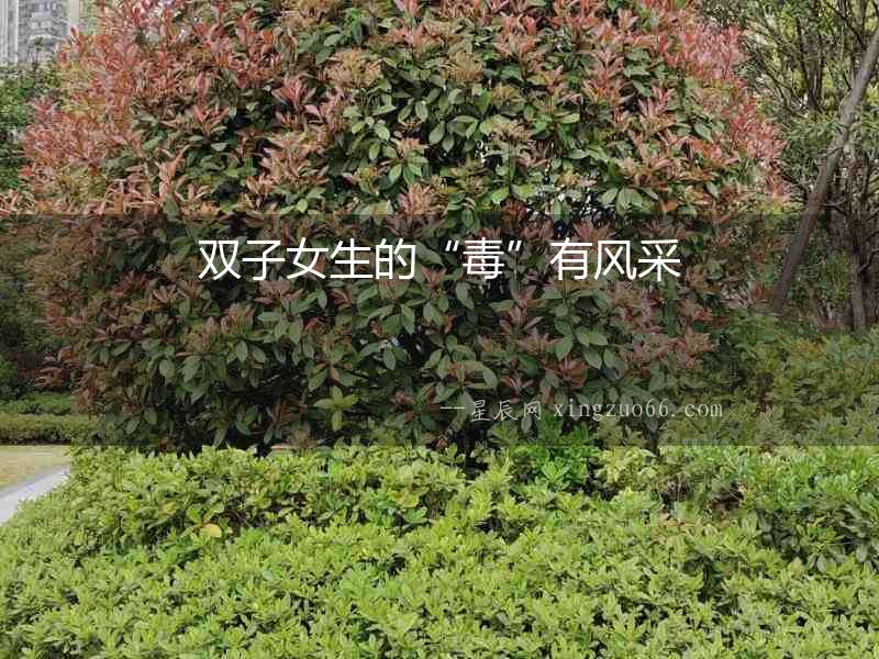 雙子女生的“毒”有風采