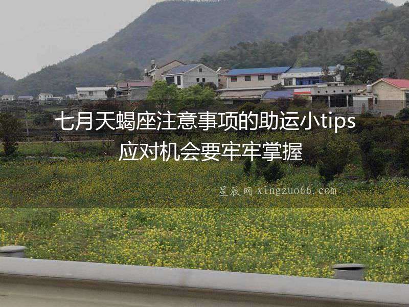 七月天蝎座注意事項的助運小tips  應對機會要牢牢掌握
