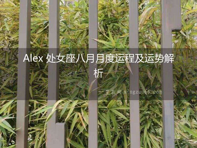 Alex 處女座八月月度運程及運勢解析