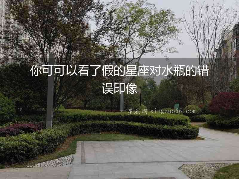 你可可以看了假的星座對水瓶的錯誤印像