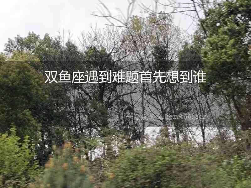 雙魚座遇到難題首先想到誰