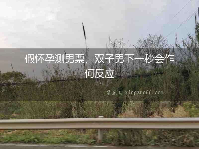 假懷孕測男票，雙子男下一秒會作何反應