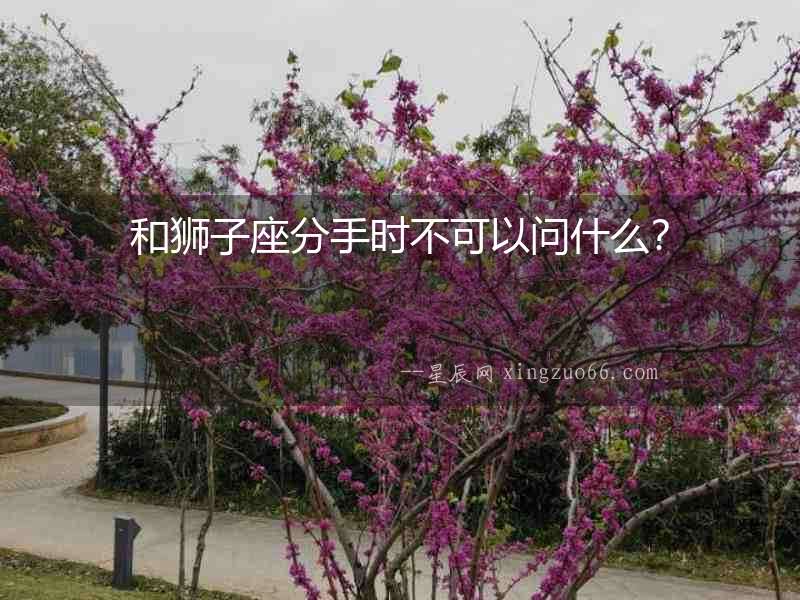 和獅子座分手時不可以問什么？