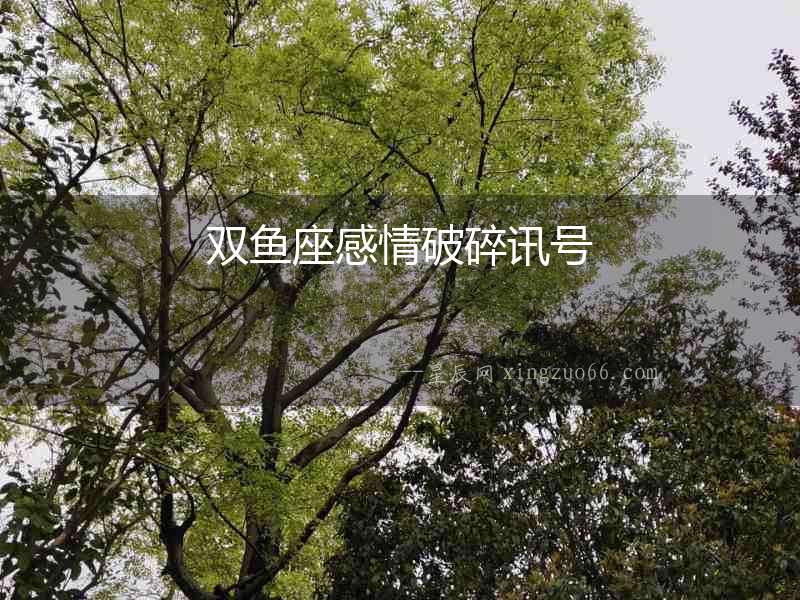 雙魚座感情破碎訊號