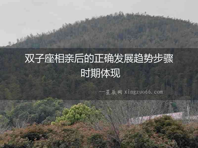雙子座相親后的正確發(fā)展趨勢(shì)步驟 時(shí)期體現(xiàn)