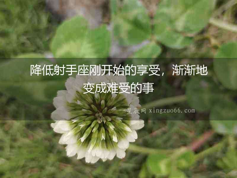 降低射手座剛開始的享受，漸漸地變成難受的事