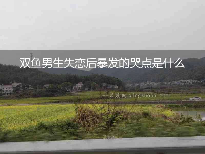 雙魚男生失戀后暴發(fā)的哭點(diǎn)是什么