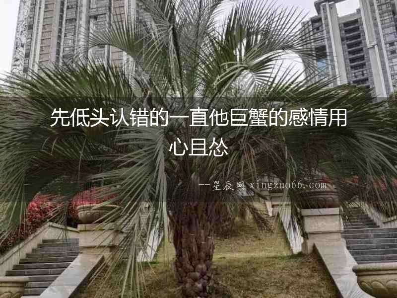 先低頭認錯的一直他巨蟹的感情用心且慫