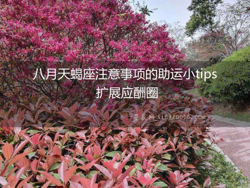 八月天蝎座注意事項(xiàng)的助運(yùn)小tips 擴(kuò)展應(yīng)酬圈