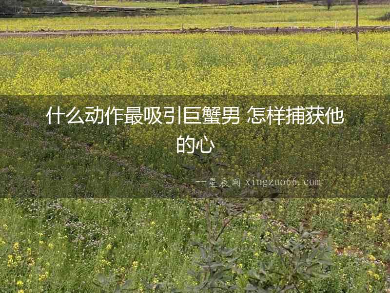 什么動作最吸引巨蟹男 怎樣捕獲他的心