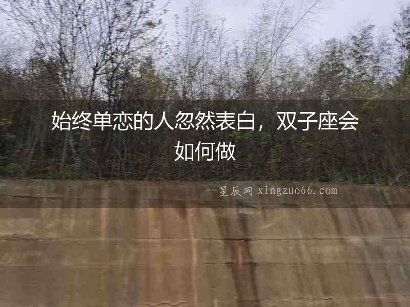 始終單戀的人忽然表白，雙子座會如何做