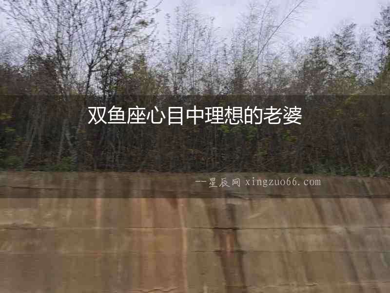 雙魚座心目中理想的老婆