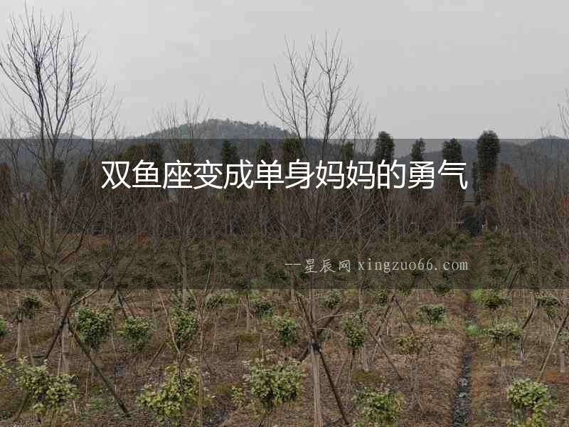 雙魚座變成單身媽媽的勇氣