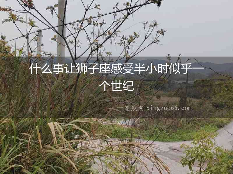 什么事讓獅子座感受半小時似乎一個世紀