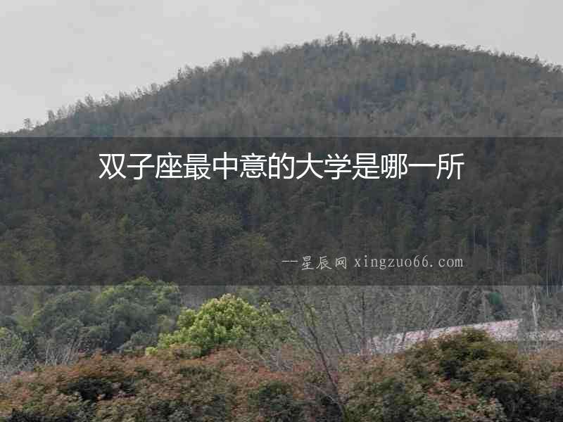 雙子座最中意的大學(xué)是哪一所