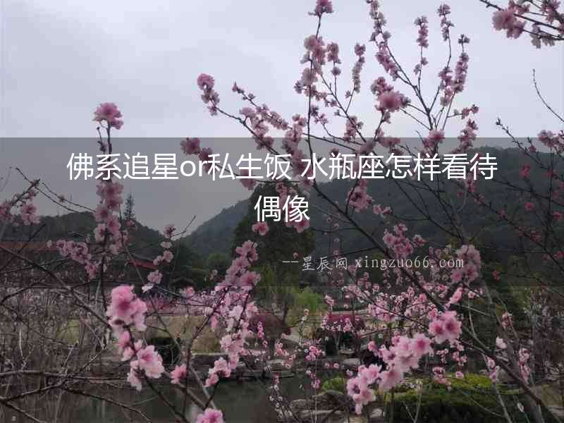佛系追星or私生飯 水瓶座怎樣看待偶像