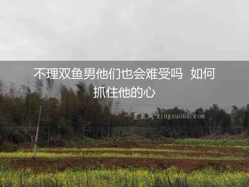 不理雙魚男他們也會難受嗎  如何抓住他的心