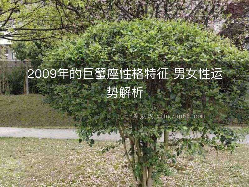 2009年的巨蟹座性格特征 男女性運勢解析