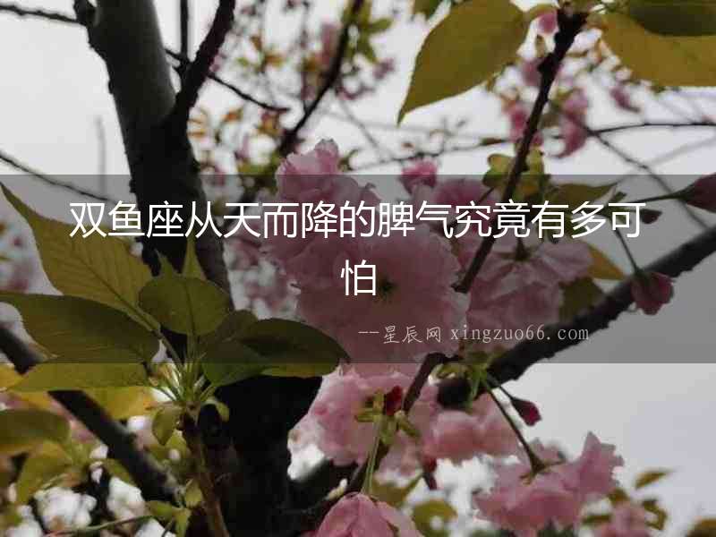 雙魚座從天而降的脾氣究竟有多可怕