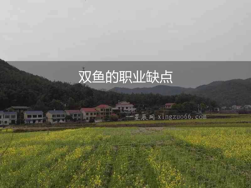 雙魚的職業缺點