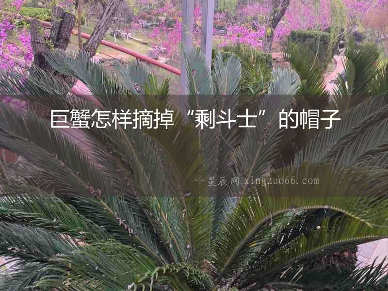 巨蟹怎樣摘掉“剩斗士”的帽子