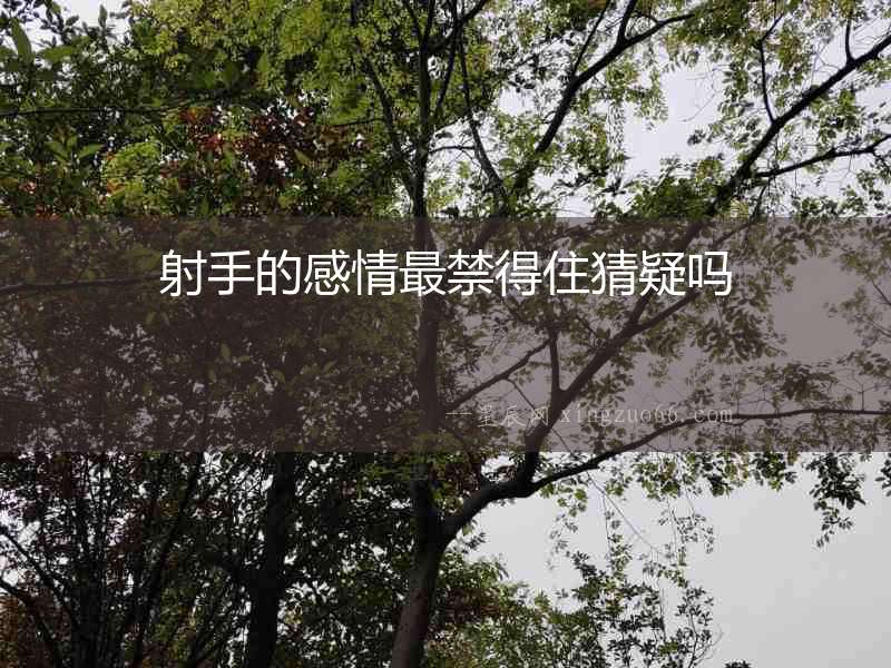 射手的感情最禁得住猜疑嗎