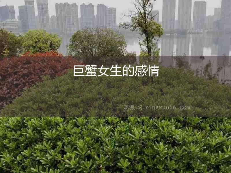 巨蟹女生的感情