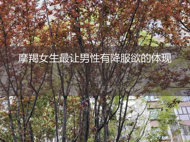 摩羯女生最讓男性有降服欲的體現