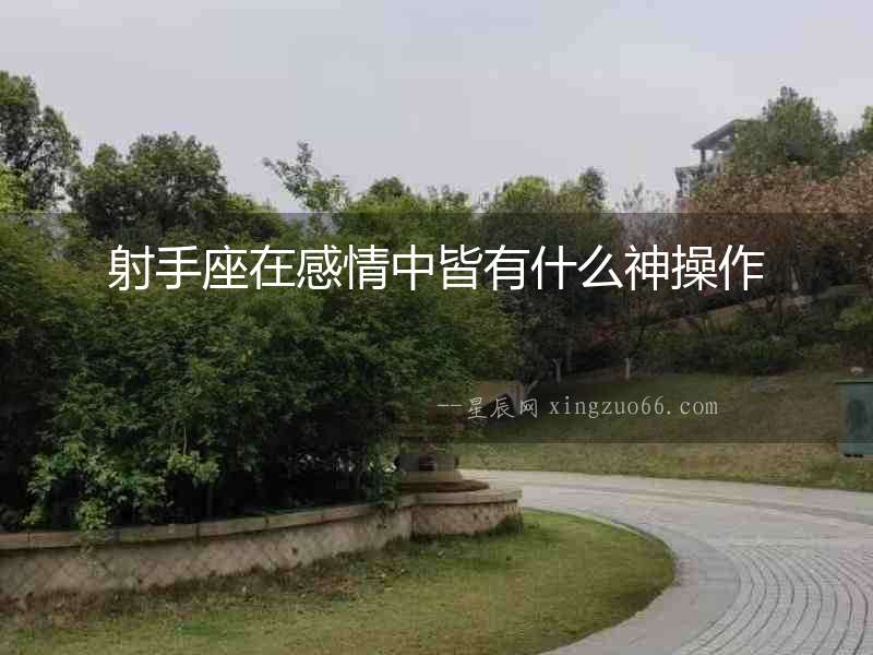 射手座在感情中皆有什么神操作
