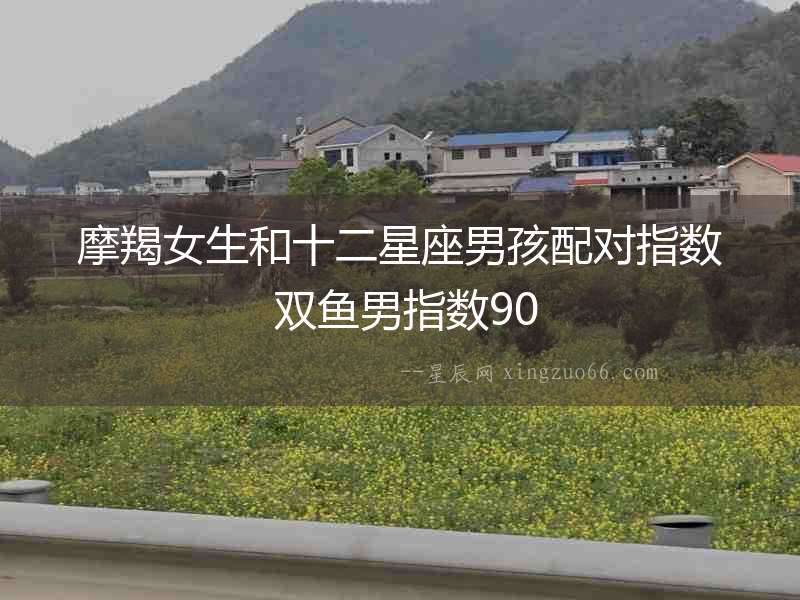 摩羯女生和十二星座男孩配對指數 雙魚男指數90