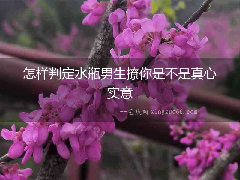 怎樣判定水瓶男生撩你是不是真心實意