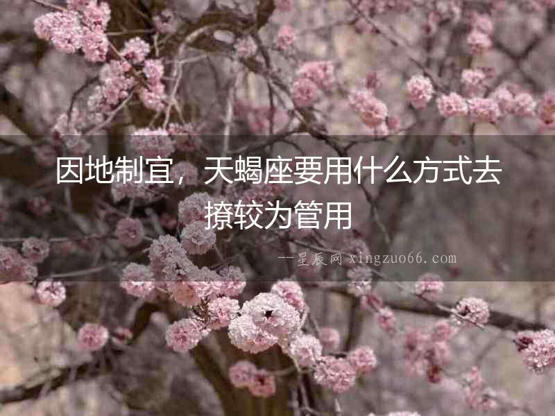 因地制宜，天蝎座要用什么方式去撩較為管用