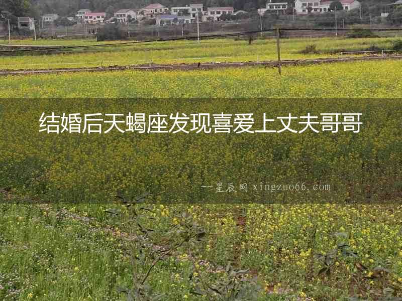 結(jié)婚后天蝎座發(fā)現(xiàn)喜愛上丈夫哥哥