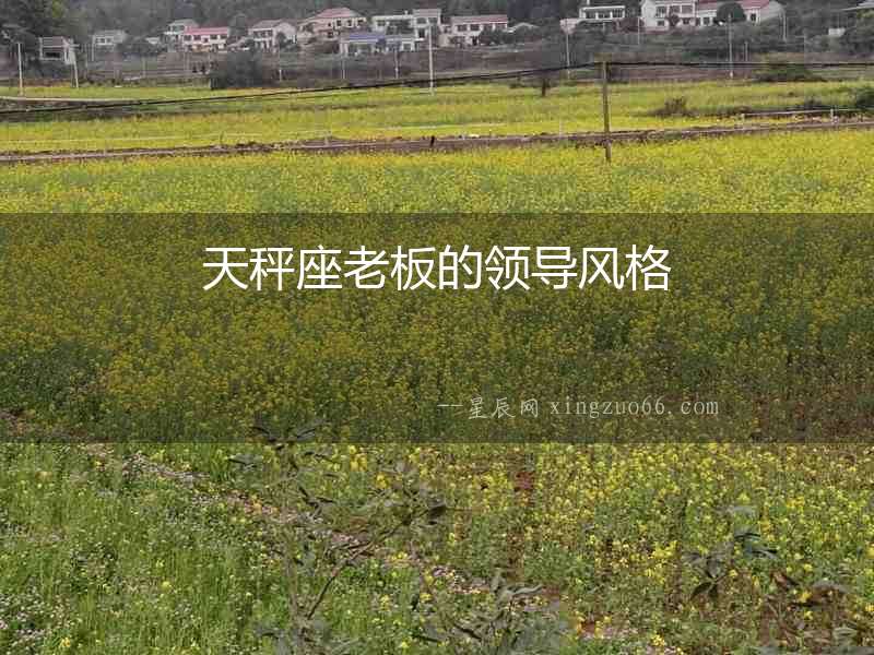 天秤座老板的領(lǐng)導(dǎo)風(fēng)格