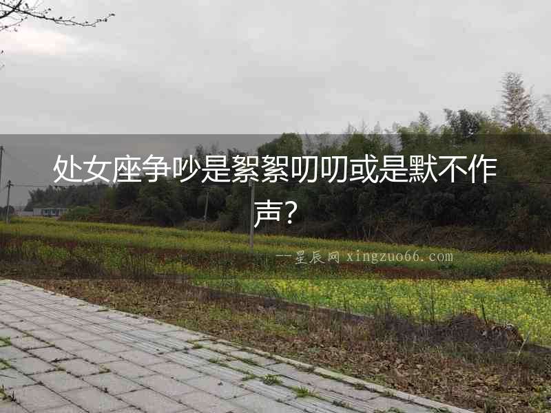 處女座爭(zhēng)吵是絮絮叨叨或是默不作聲？