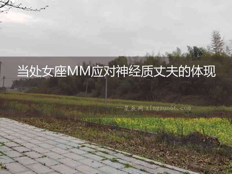 當處女座MM應對神經質丈夫的體現