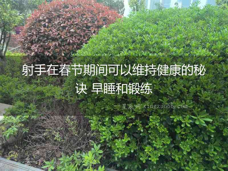 射手在春節期間可以維持健康的秘訣 早睡和鍛練